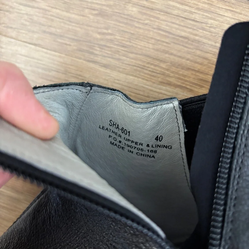 Alegria Shayne Leather Ankle Boots Lug Sole Black Women’s - Picture 2 of 9